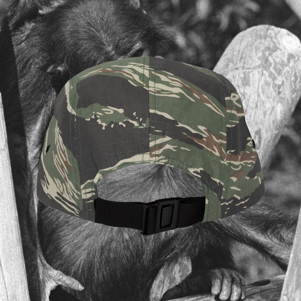 "GG RUBBING" camo 5-panel cap