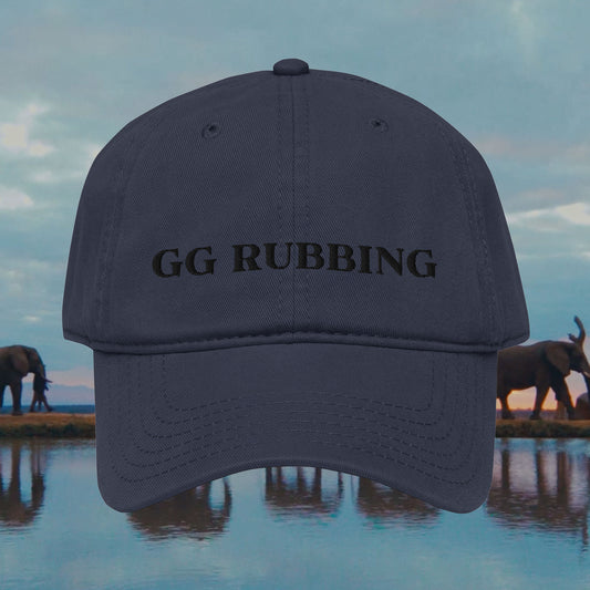 "GG RUBBING" cap, navy